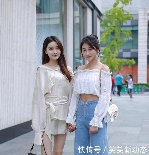  怦然心动■街拍：这么美的姐妹花，看了怦然心动