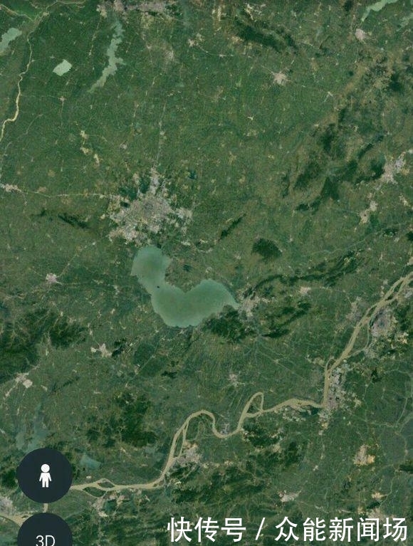  「洞庭湖」中国主要淡水湖卫星图对比：洞庭湖还是中国第二大淡