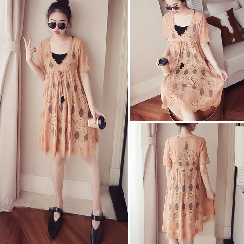 哇!头一次见这么漂亮的蕾丝套装，比连衣裙洋气百倍，满满女人味