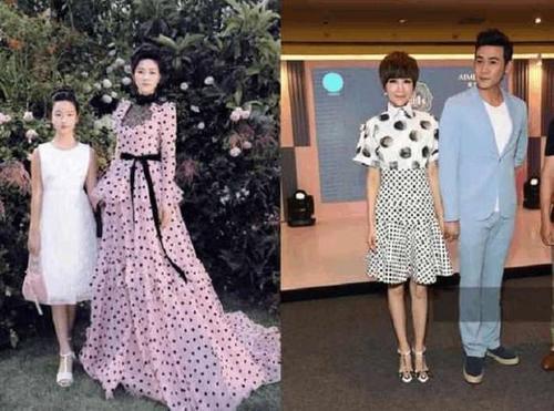 看完田海蓉的波点裙,再看看鲍蕾,网友:真不明白陆毅怎么想的!