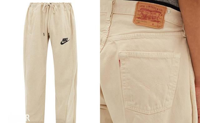  [反面]反面Nike绒裤反面Levis牛仔裤子，难道说是协作联名鞋款？