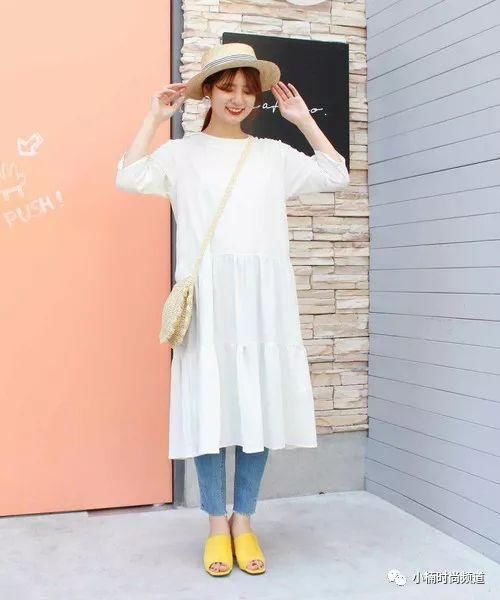 让洋装跟裤子的日系搭配取得视觉平衡，夏季女生时尚穿搭术介绍