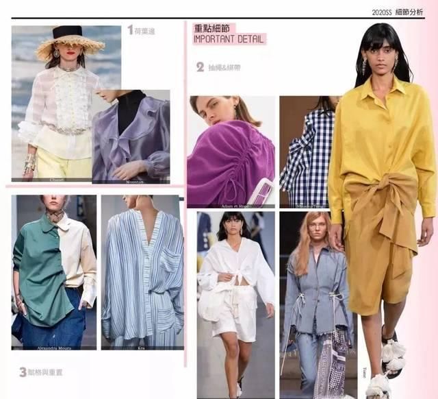  「重点面料」细节趋势 | 2020年春夏款式/细节流行趋势分析