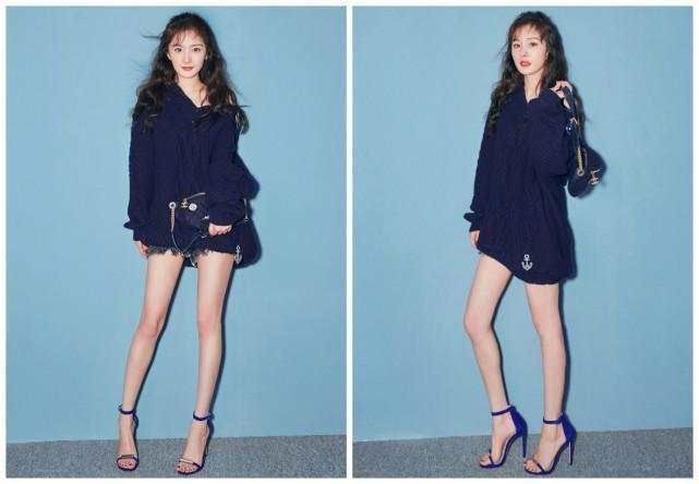 杨幂现身，看了她的穿搭，佩服幂幂有这么多新鲜的创意!