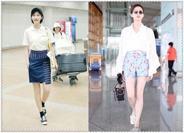 同穿白色衬衫:江疏影是满满女神范，而张俪却穿出收银员既视感!