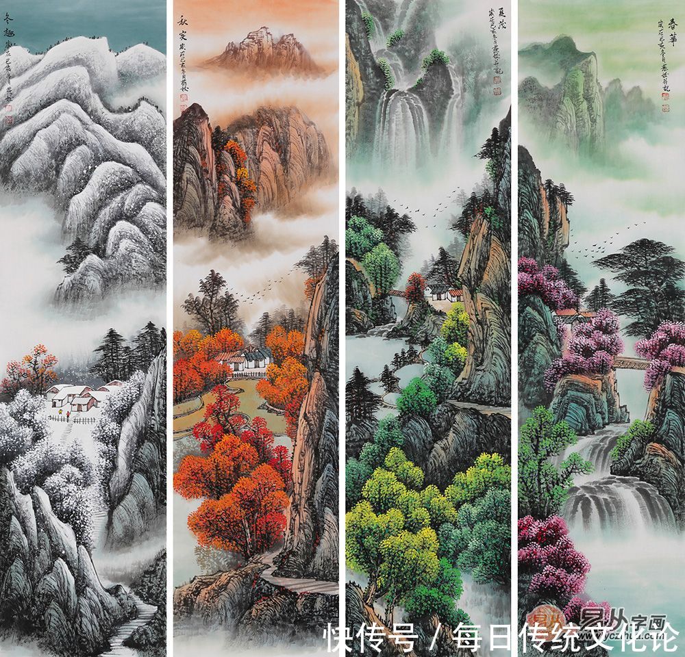 适合餐厅的挂画,这几幅画让你沉浸山水,爱上山水