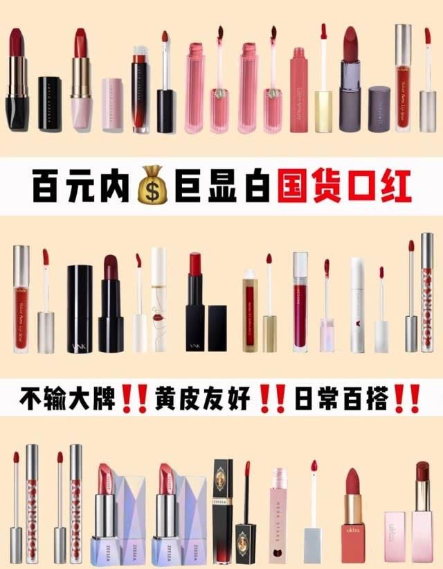  「巨显」100元内巨显白国产货唇膏，受欢迎号色对黄皮友善，不输名牌！