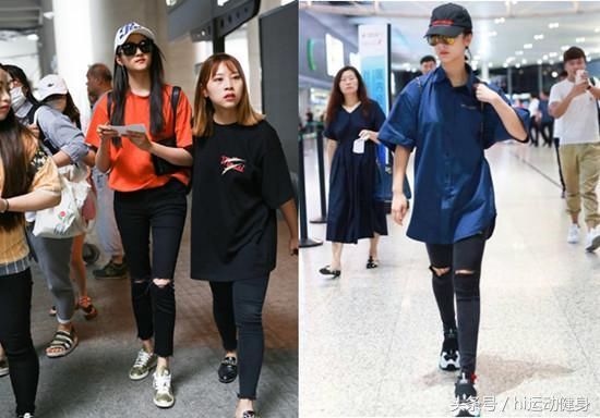 杨紫分手后竟然瘦了这么多，机场照小腿细的让人心疼