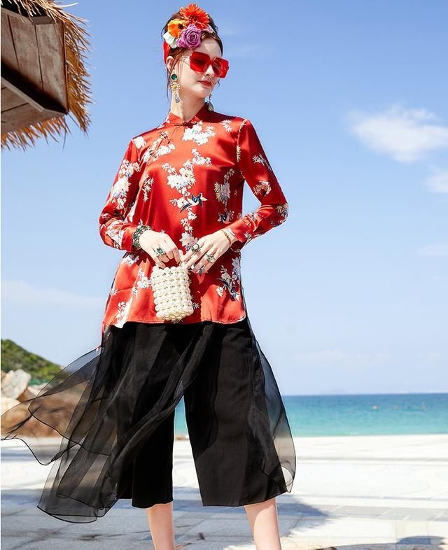  复古：今年夏季流行的中国风复古连衣裙长裙搭配图片