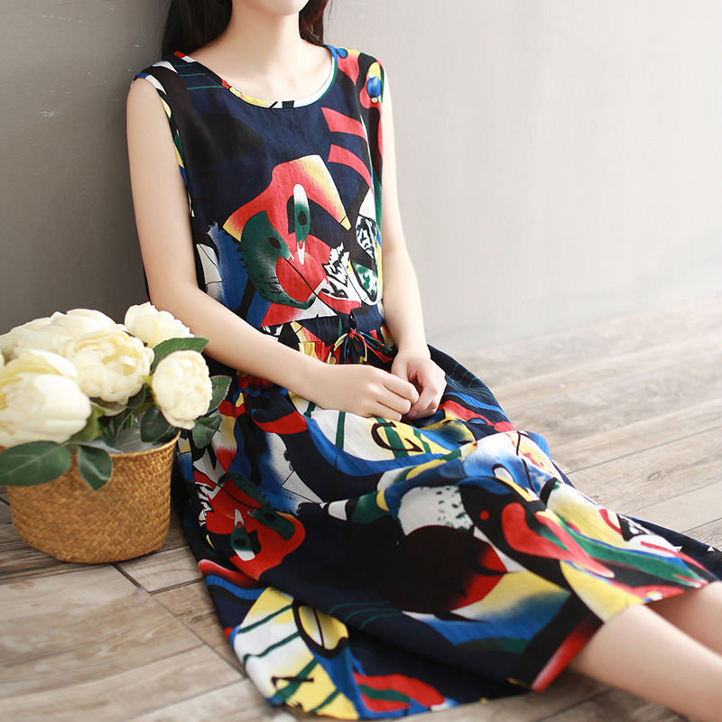 再多旗袍都比不上这棉麻裙!46岁老婆穿上时髦高贵，美翻了