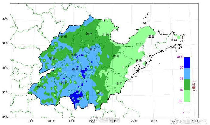  『山东』下了4316个大明湖 山东大范围降雨明天结束
