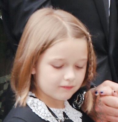 贝克汉姆带小七看时装秀 小七好像小仙女