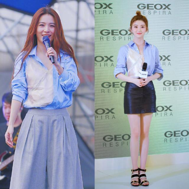 内衣外穿大法好，Angelababy景甜全靠它变美，胡冰卿却穿出风尘气