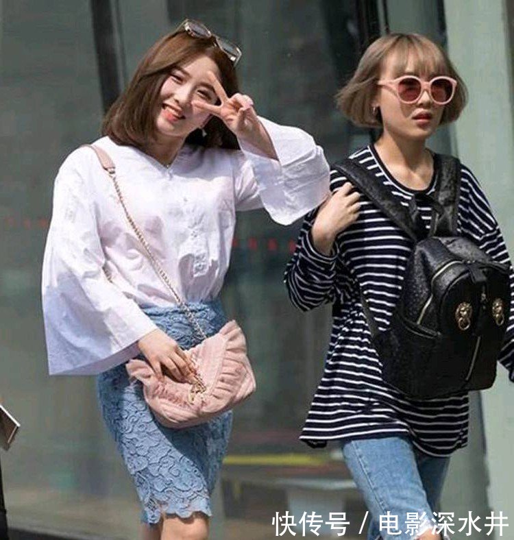 街拍清爽干练长腿的小姐姐，外表上时尚迷人又干练帅气！