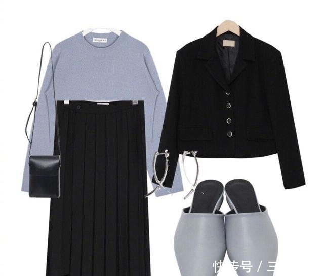 『显腿长』今年流行雾霾蓝色上衣,清新耐看简约,穿出春天的气息