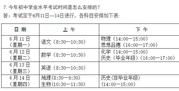2018泰安中考时间科目及分值公布