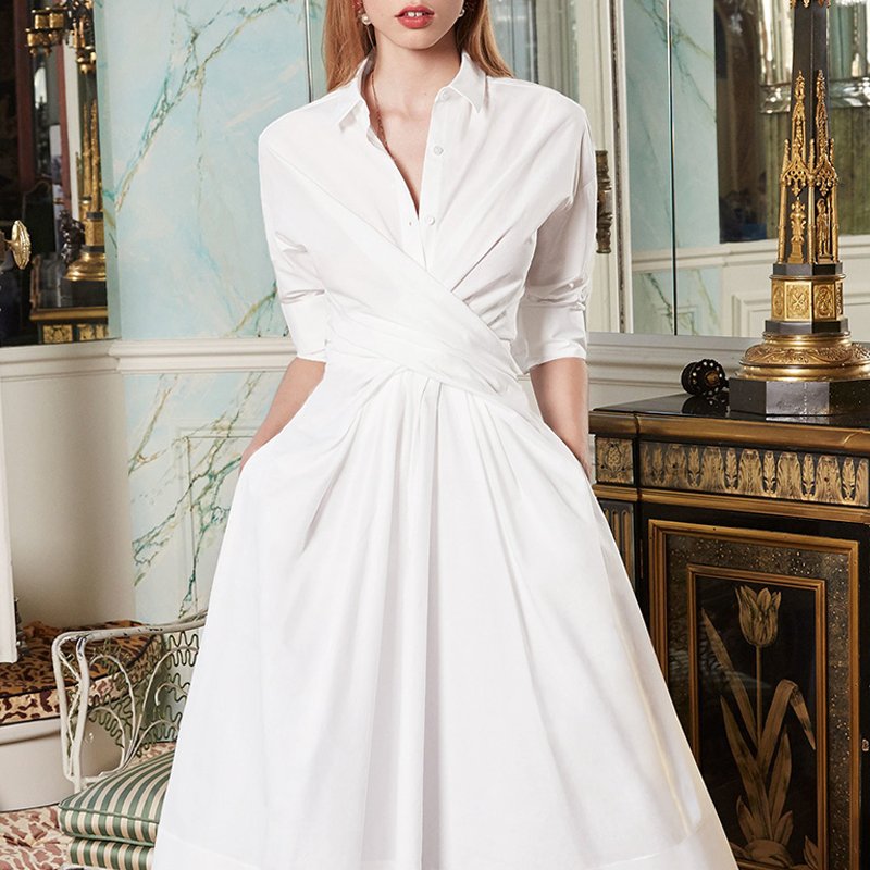 第一次见到这么美的欧式连衣裙，比碎花裙美百倍，路人都能变女神