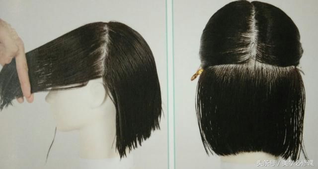 剪发必修课:时尚短发“前长后短”波波头,详细裁剪步骤,速收藏