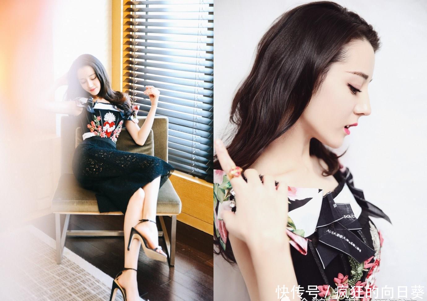 迪丽热巴也太惊艳了！抹胸薄纱裙不停往上撩，连坐姿都那么特别！