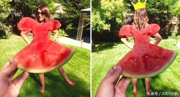 不穿衣服“穿”西瓜!“西瓜裙”风靡媒体，这下可凉快了