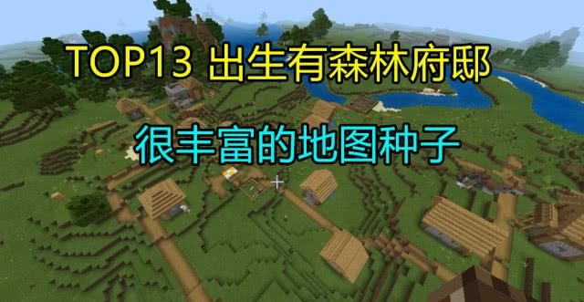 我的世界：TOP13推荐，出生附近有森林府邸，周围资源丰富