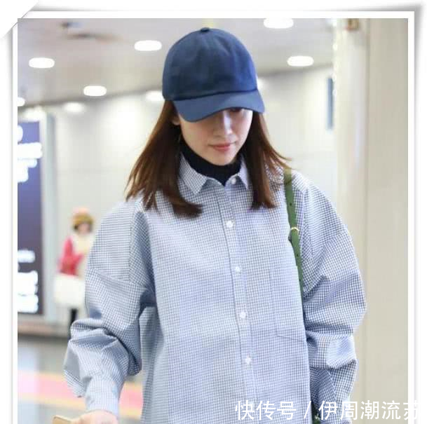 董洁这穿谁的衬衫80斤体重穿成了金刚芭比，网友丑出新高度！