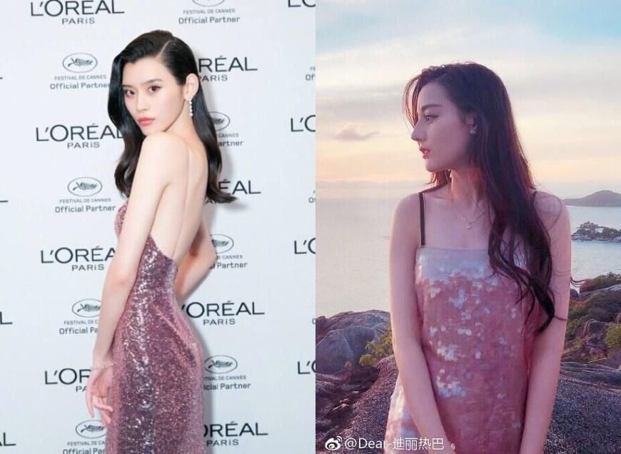 26岁热巴与29岁奚梦瑶同穿吊带裙,才知道明星和超模到底差在哪!