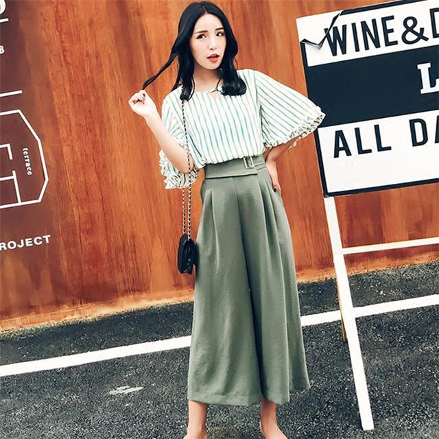  件套：30岁左右女性别穿太幼稚的衣服，时尚气阔腿裤套装，美丽不尴尬