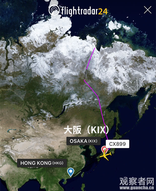 航班CX899被禁止进入内地领空备降日本国泰回应