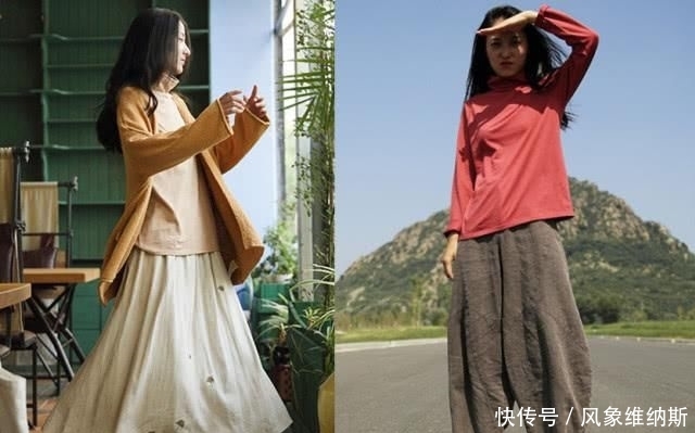  T恤衫■2020年超火的“T恤衫＋半身裙”的文艺风：简约、低调、美翻了！