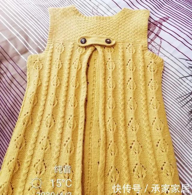 「手工」手织毛衣也可以很时尚,小心机的后开叉背心,DIY手工编织附教程