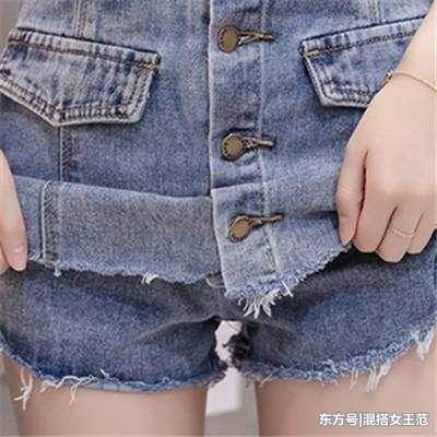 露大腿的季节到了, 选高腰牛仔短裤穿出迷人的大腿和翘臀