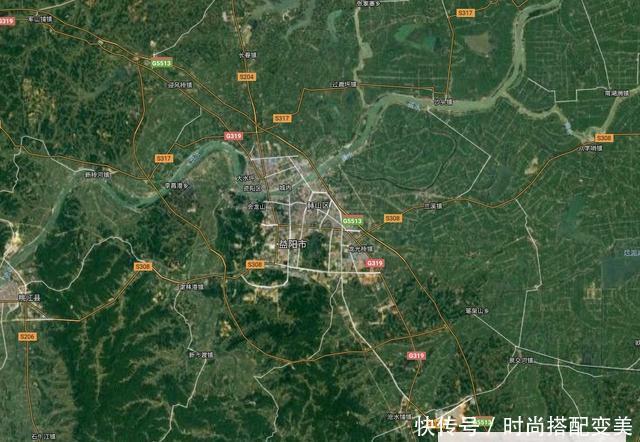 湖南各城市最新卫星地图：一看就知道湖南哪个城市的规模比较大？