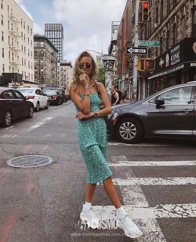 郑素敏这条小绿裙是下一个爆款没错了