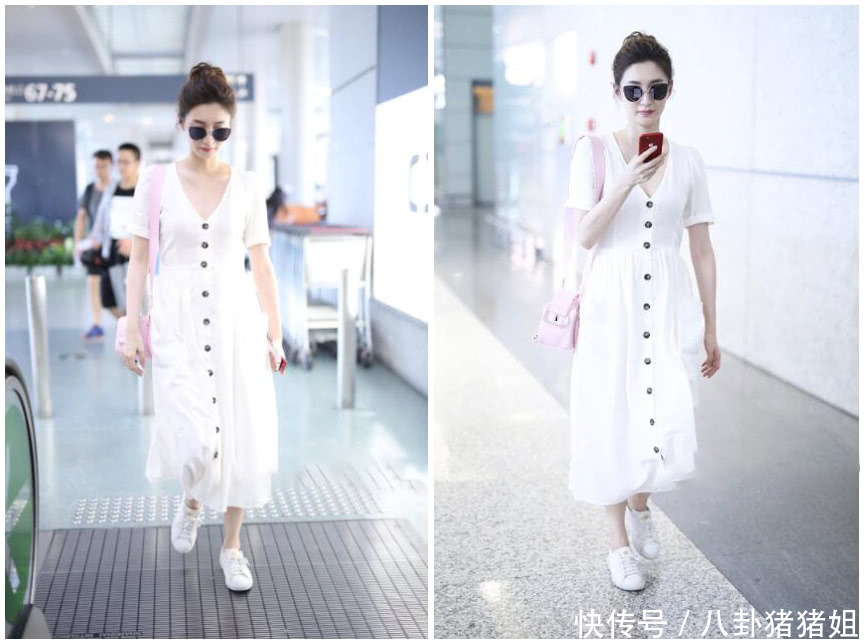 江疏影白色连衣裙，完美凸显她清新文艺的女神气质，青春气息满满