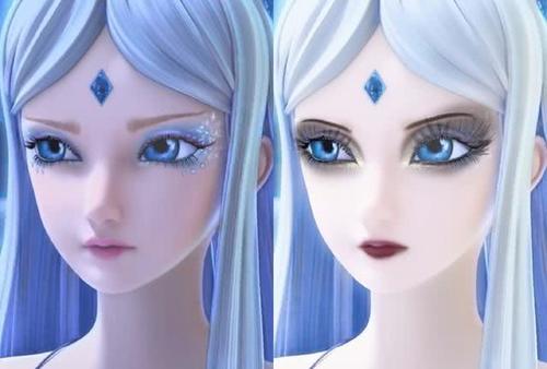 叶罗丽:变成双眼皮浓妆的她们,王默非人类,冰公主竟比原型还美!