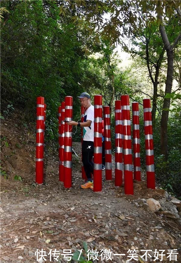 岳麓山“长出”拦路梅花桩，挡不住骑行爱好者