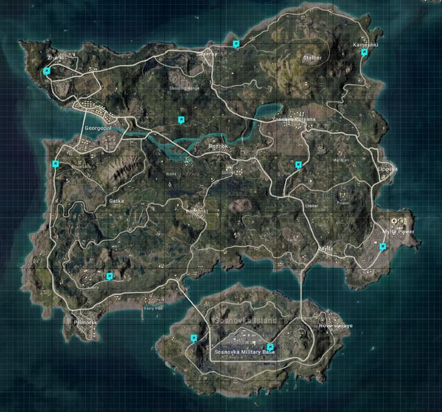 绝地求生固定刷滑翔机地点