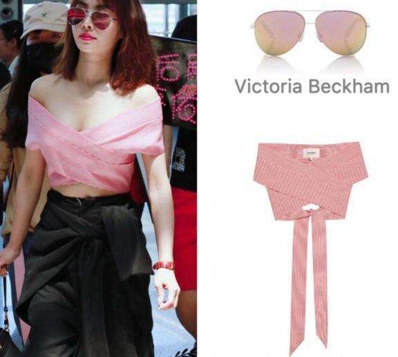 蔡依林现机场裤子减分但上半身很成功, 不过一般人不敢穿!