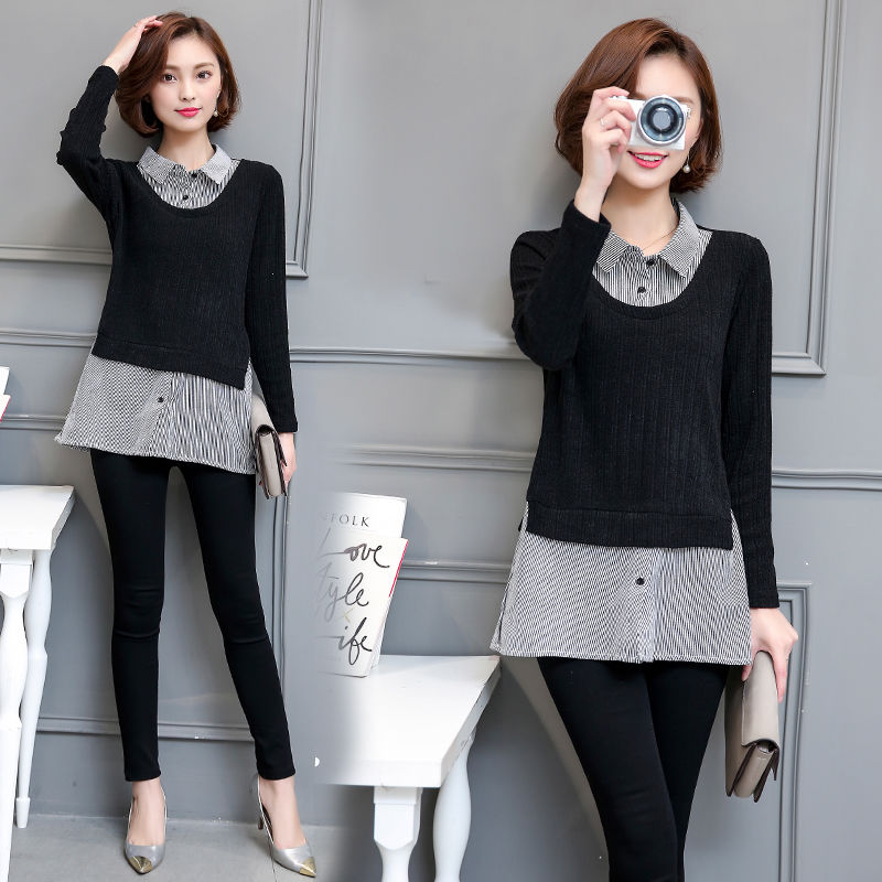 毛衣要哭了，现在流行“假两件”衫，保暖又有搭配感，洋气女人味