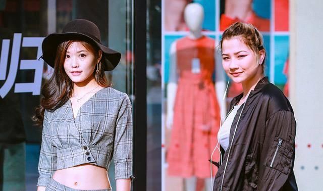  [美女]时尚街拍：普普通通的穿衣搭配方法，时尚潮流美女一直可以一般的衣服裤子搭出不同寻常