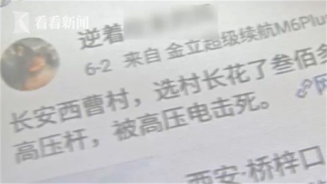 村长选举失败爬高压杆自杀身亡?男子微博造谣被拘!