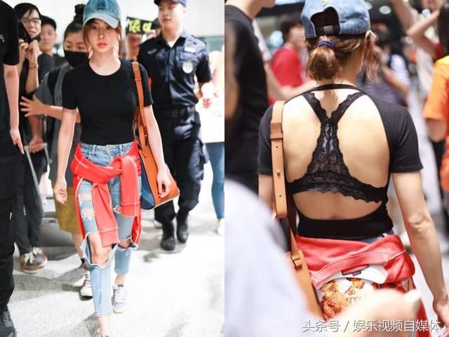 蔡依林亮相机场，紧身衣看起来很普通，没想到后面让人看呆了！