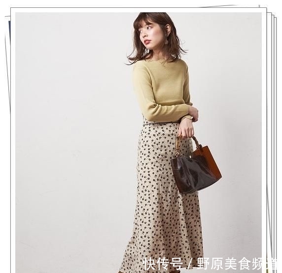 #明媚#黄色单品正在流行!15种黄色针织衫日系造型,明媚的春天气息