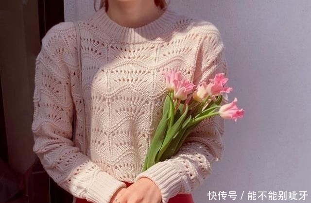 『短袖』女士淑女风格钩针圆肩短袖开衫