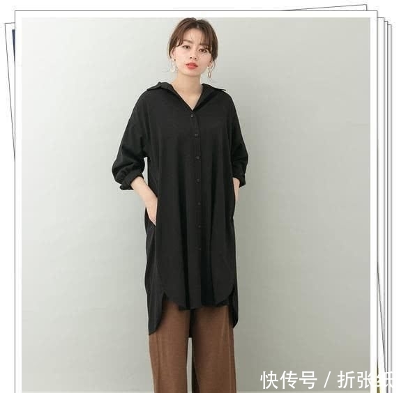  『春季造型』小黑裙别乱买！黑色衬衫连衣裙才更实用，24个春季日系造型示范