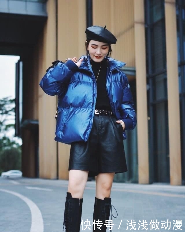  短款■开春穿搭来蹦跶一下，超喜欢卫公子的短款羽绒＋皮裤，超帅