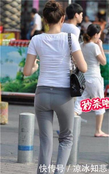 【 姐姐】轮廓性感分明，实在迷人性感，街拍：貌美肤白的打底裤小姐姐