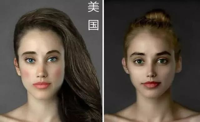 中西方的审美差距有多大?各国对同一个美女照片修图的结果告诉你