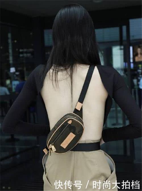 奚梦瑶上身紧下身松，裸背上街气场大，网友：这么放肆能进豪门？